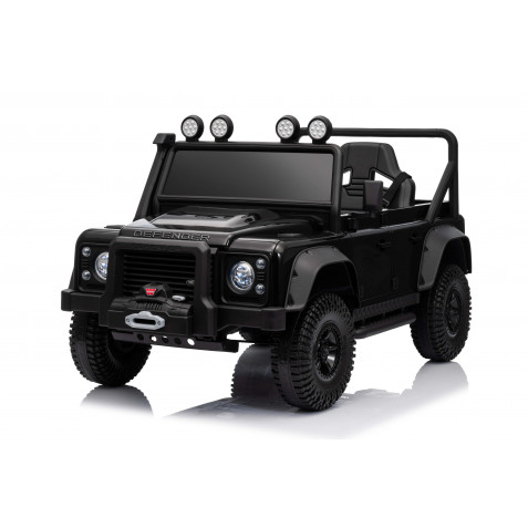 COCHE INFANTIL A BATERIA CON CONTROL REMOTO LAND ROVER DEFENDER NEGRO