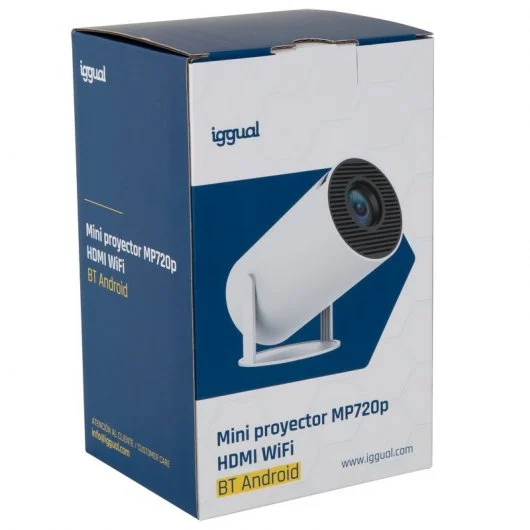 Iggual Mini Proyector Portátil MP720P con Pantalla 100" Blanco