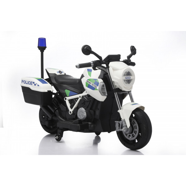 MOTO DE POLICIA INFANTIL A BATERIA CON RUEDINES