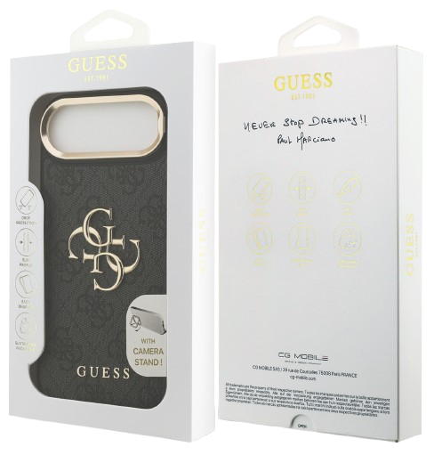 GUESS CARCASA 4G SOPORTE CAMARA IPHONE AIR NEGRO
