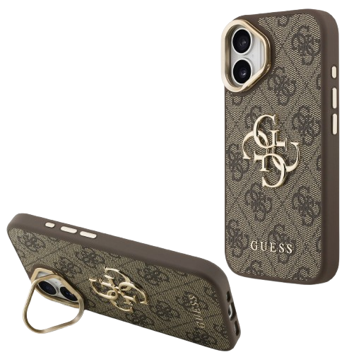 GUESS CARCASA 4G SOPORTE CAMARA IPHONE 17 MARRON