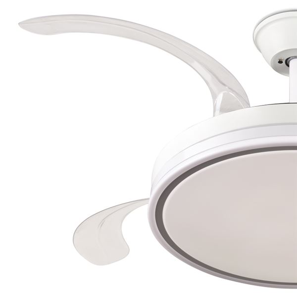 VENTILADOR DE TECHO RETRÁCTIL 30W CON LED Y 6 VELOCIDADES BLANCO MUVIP