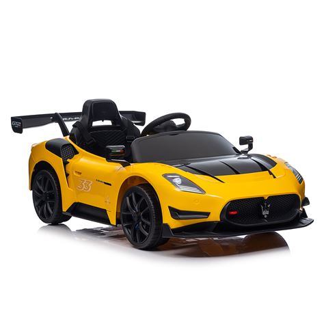 COCHE INFANTIL A BATERIA CON CONTROL REMOTO MASSERATI MC20 GT2 AMARILLO
