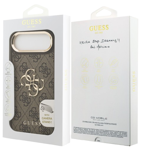 GUESS CARCASA 4G SOPORTE CAMARA IPHONE AIR MARRON