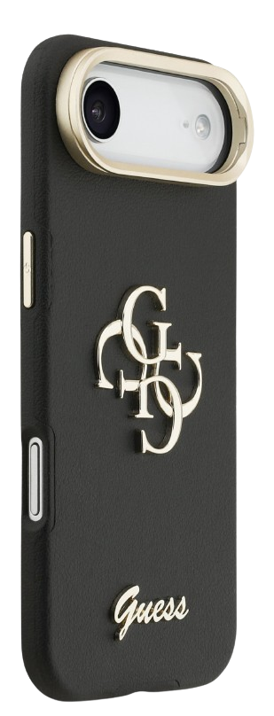 GUESS CARCASA GRAINED 4G SOPORTE CAMARA IPHONE AIR NEGRO