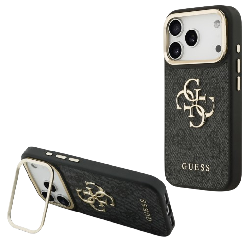 GUESS CARCASA 4G SOPORTE CAMARA IPHONE 17 PRO NEGRO