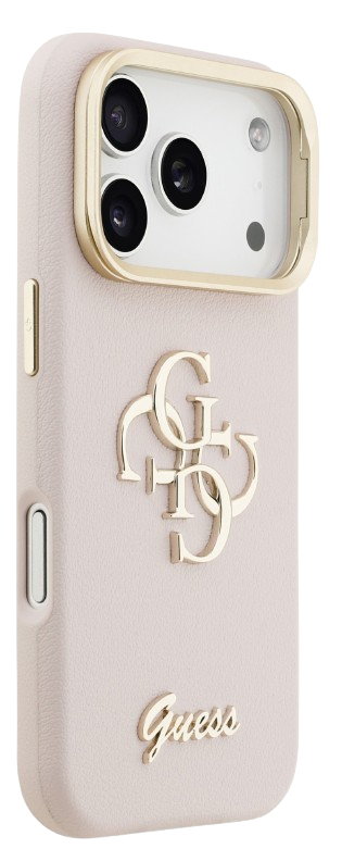 GUESS CARCASA GRAINED 4G SOPORTE CAMARA IPHONE 17 PRO MAX ROSA