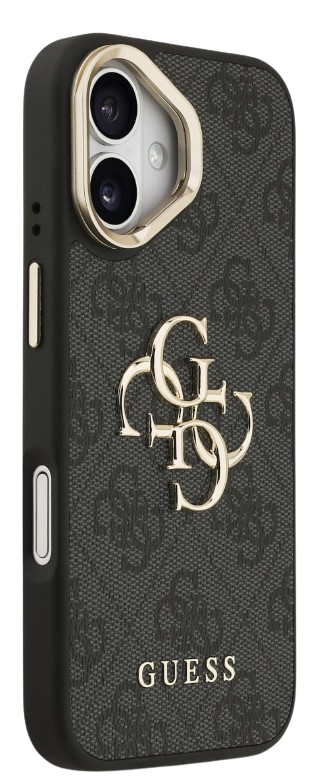 GUESS CARCASA 4G SOPORTE CAMARA IPHONE 17 NEGRO