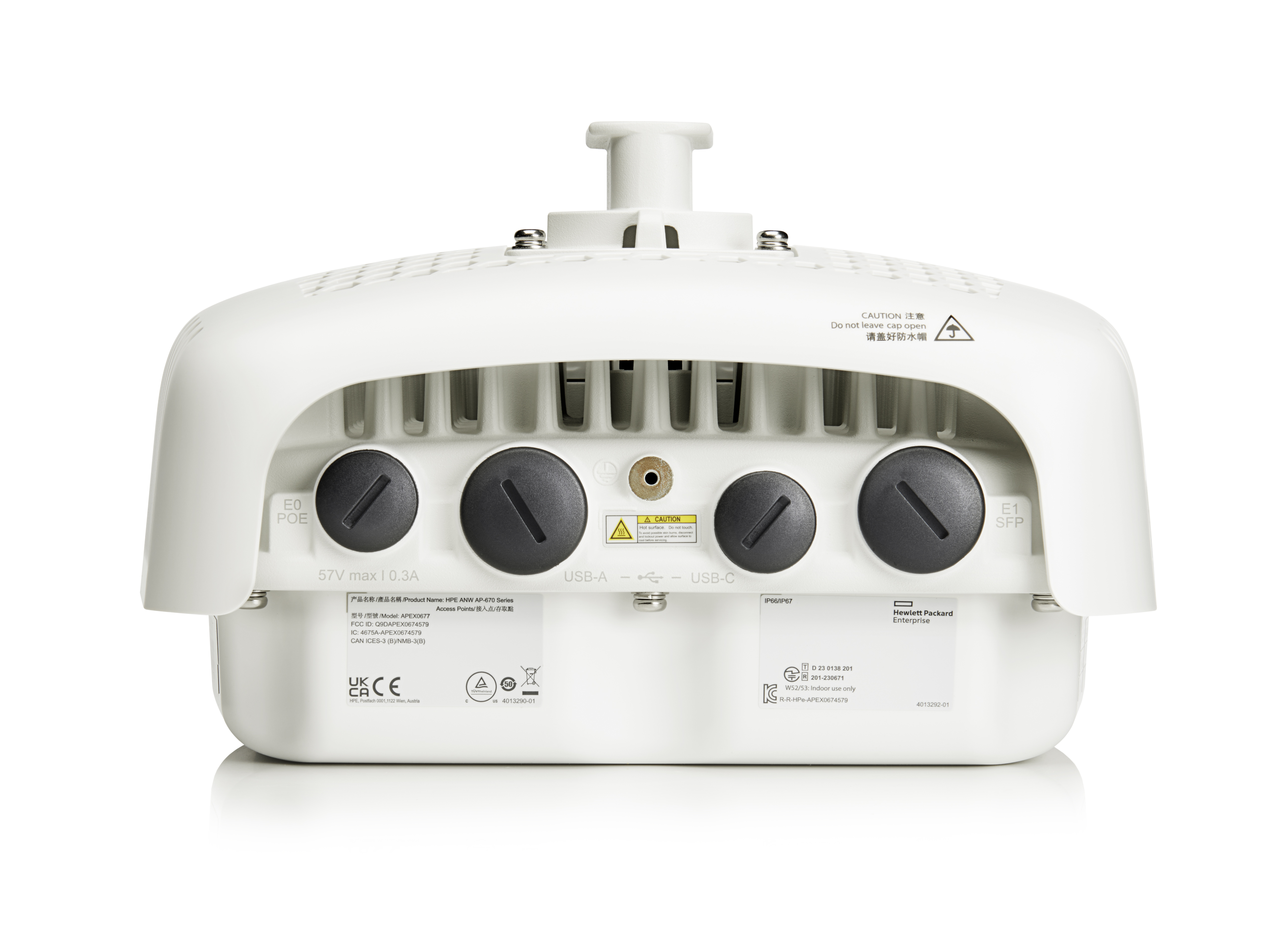 HPE Aruba Networking AP-677 Tri Radio 2x2 Wi-Fi 6E Internal Directional Outdoor AP