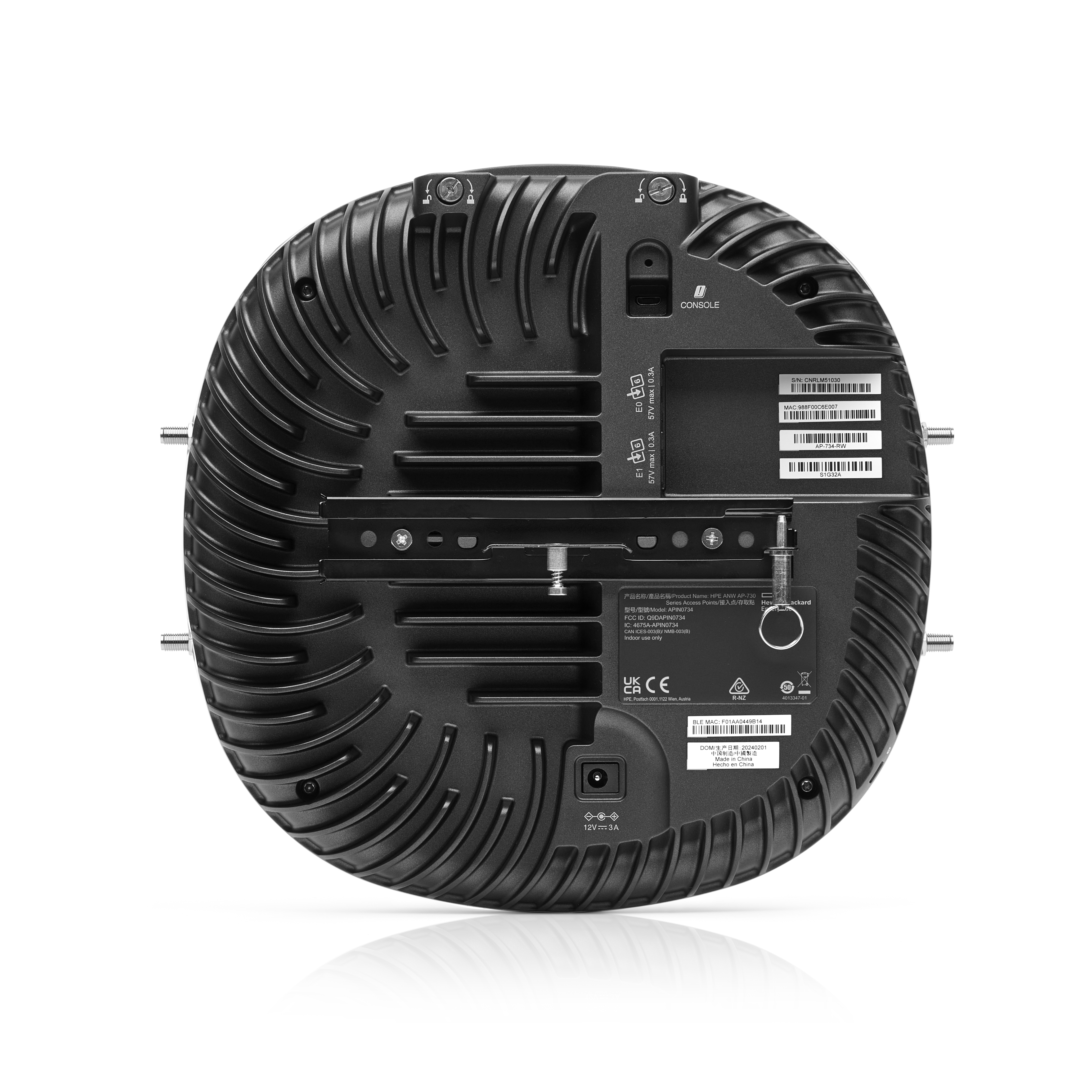 HPE Aruba Networking AP-734 Tri Radio 2x2 Wi-Fi 7 External Antennas Campus Access Point