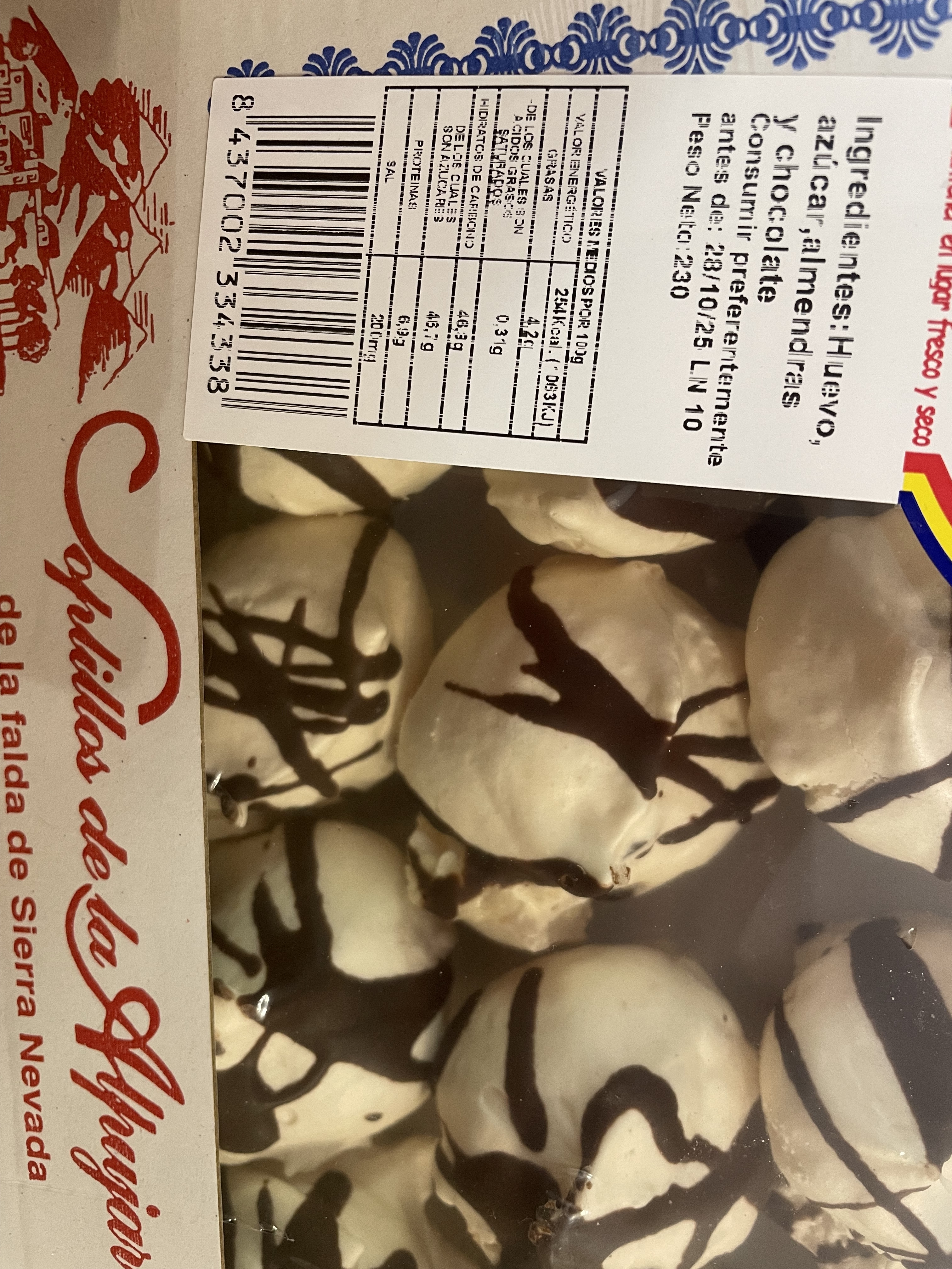 Soplillos de la Alpujarra con chocolate