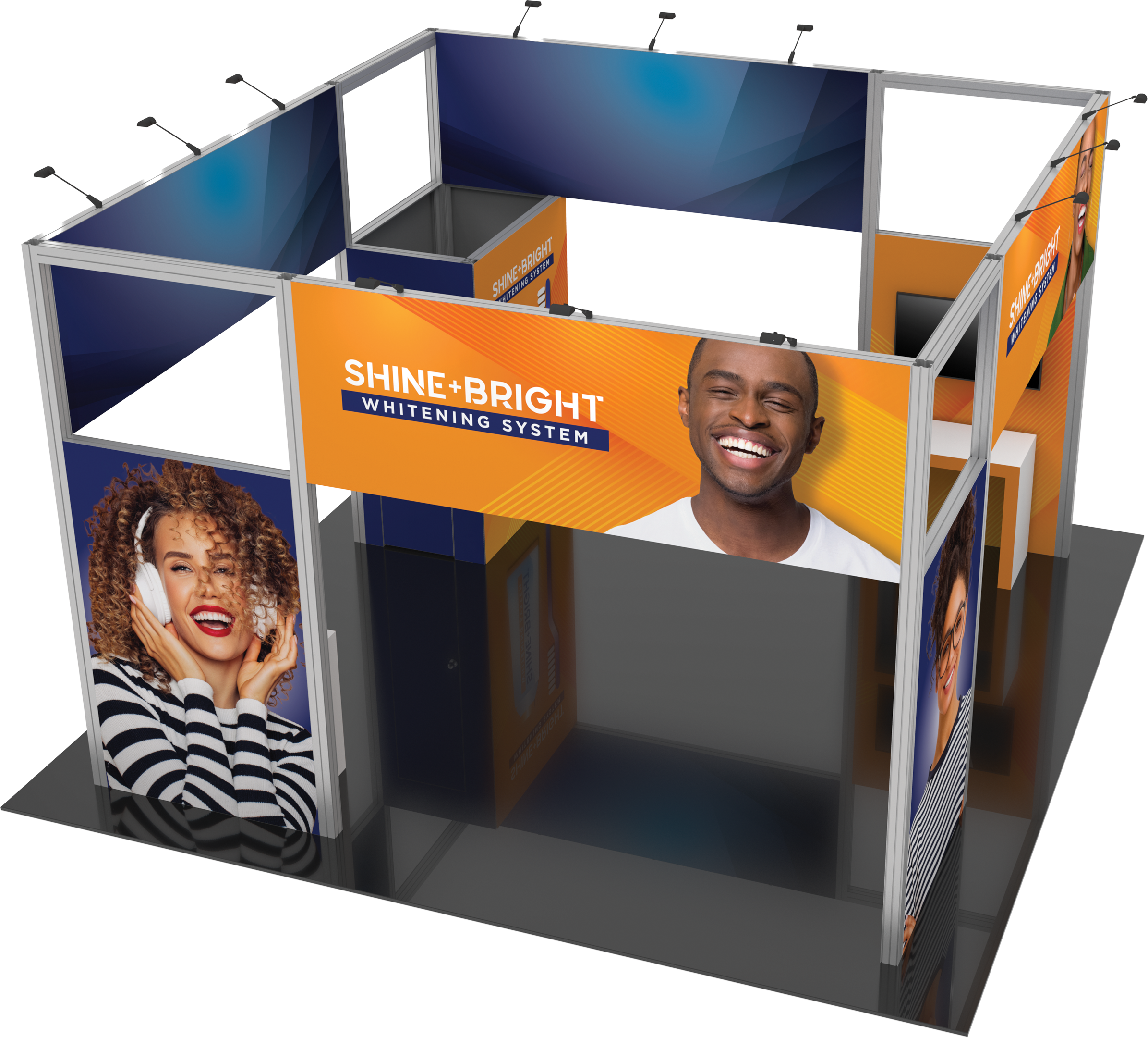 Hybrid Pro 20x20 Modular Island Exhibit