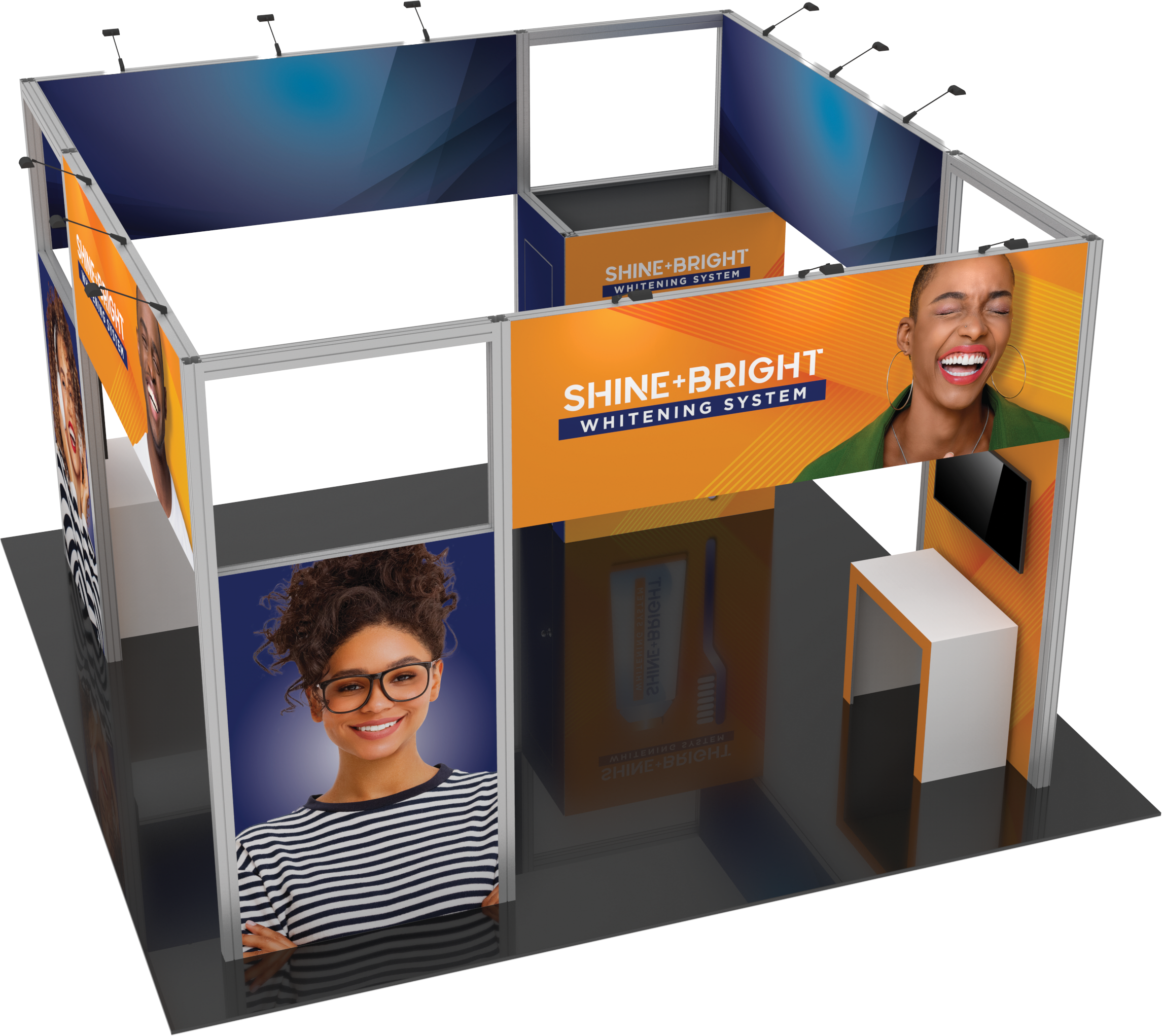 Hybrid Pro 20x20 Modular Island Exhibit