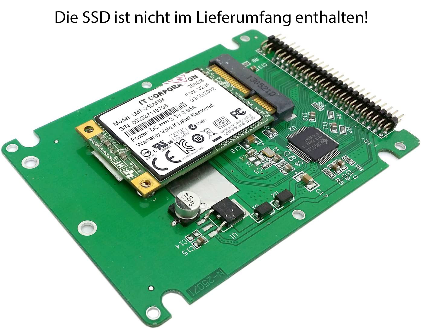 Festplattenbox mSATA Mini PCI-E SATA SSD auf 2,5 Zoll IDE 44pin