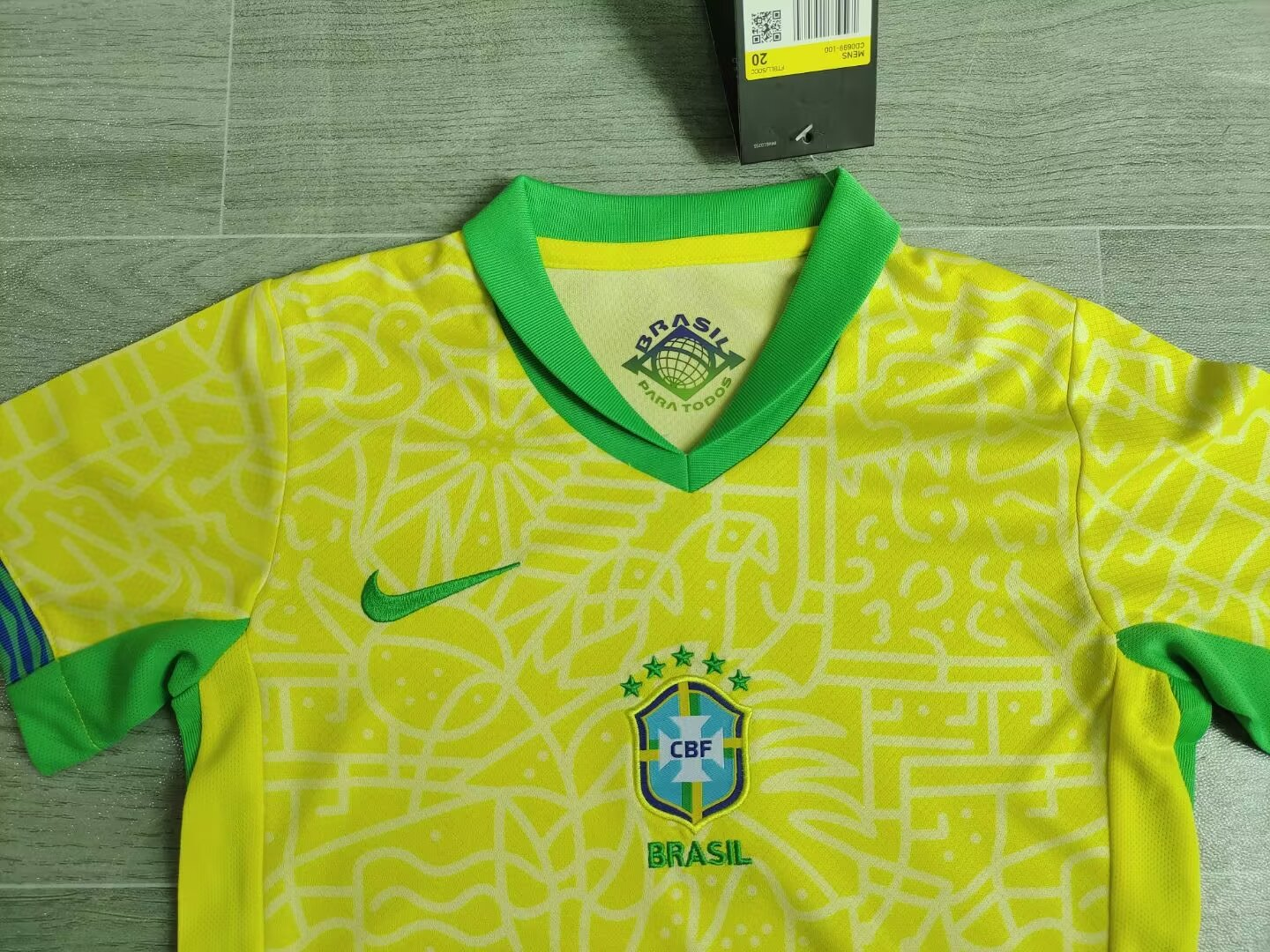 Maillot Domicile Bresil 2024/2025 Enfant/Ado Supporters Version