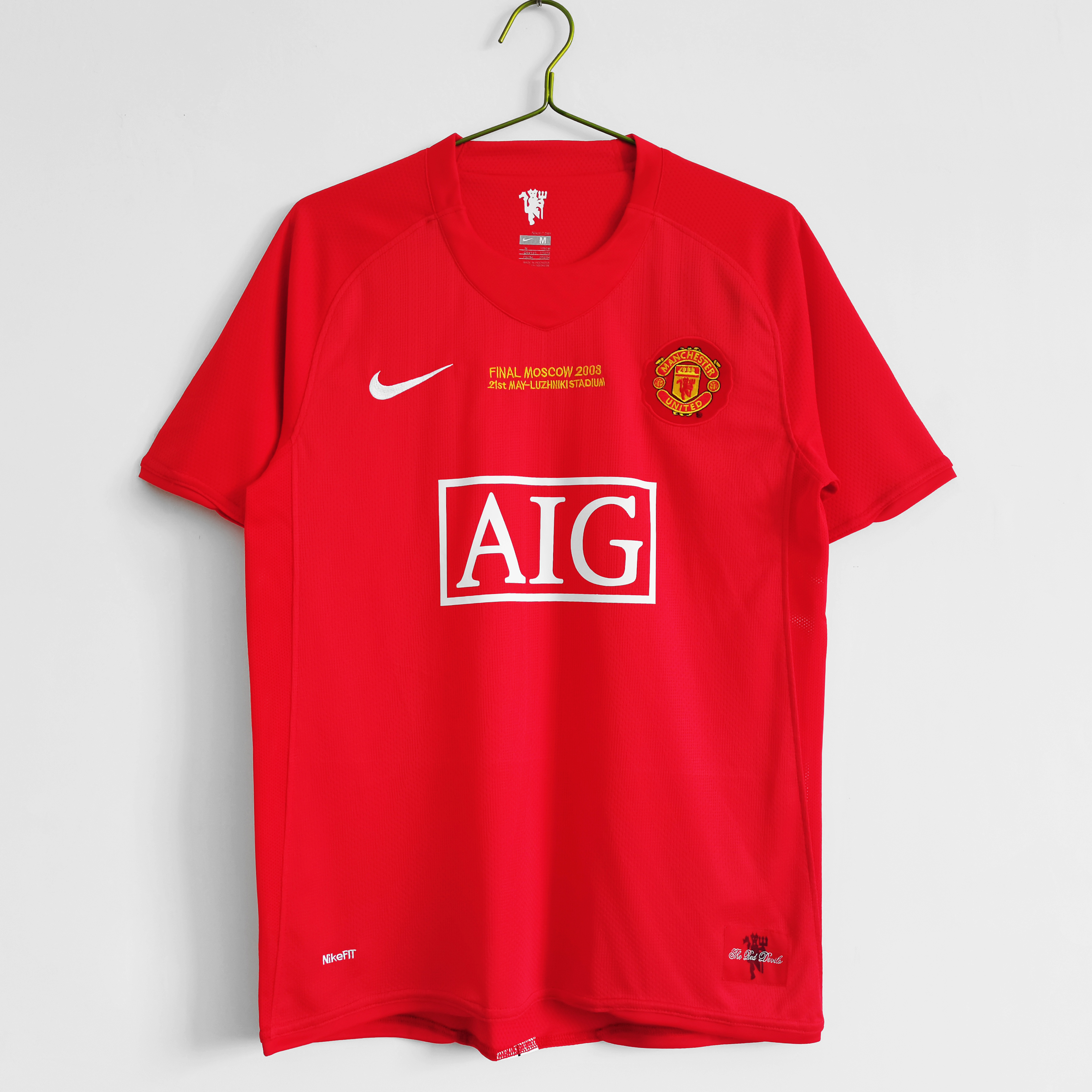 Maillot Rétro Domicile Manchester United 2007/2008 Supporters Version