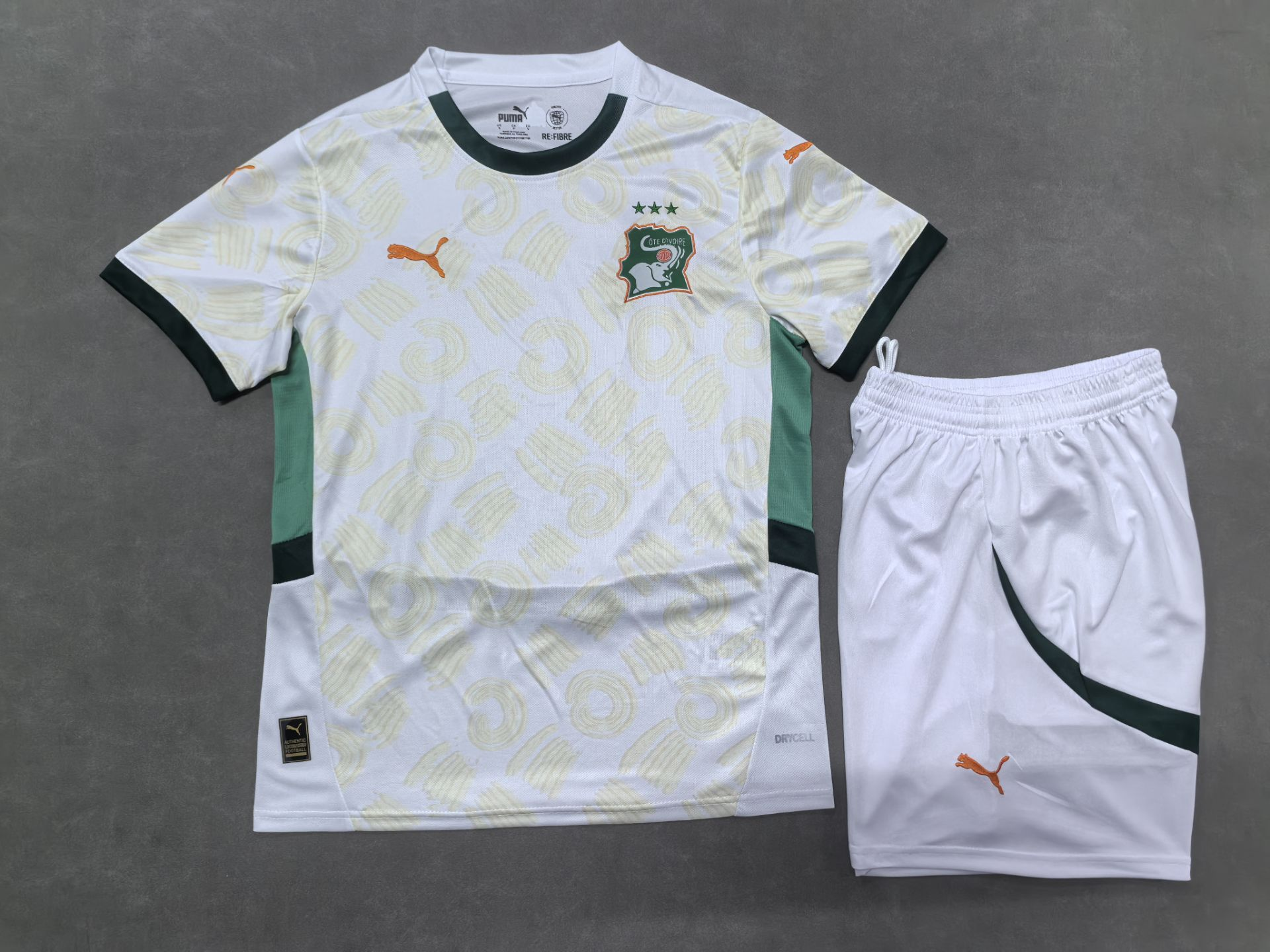 Maillot Extérieur Côte D'ivoire 2024/2025 Enfant/Ado Supporters Version