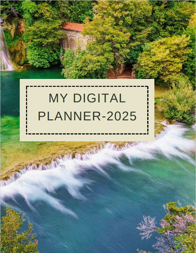 Digital Planner 2025-for waterfall lovers