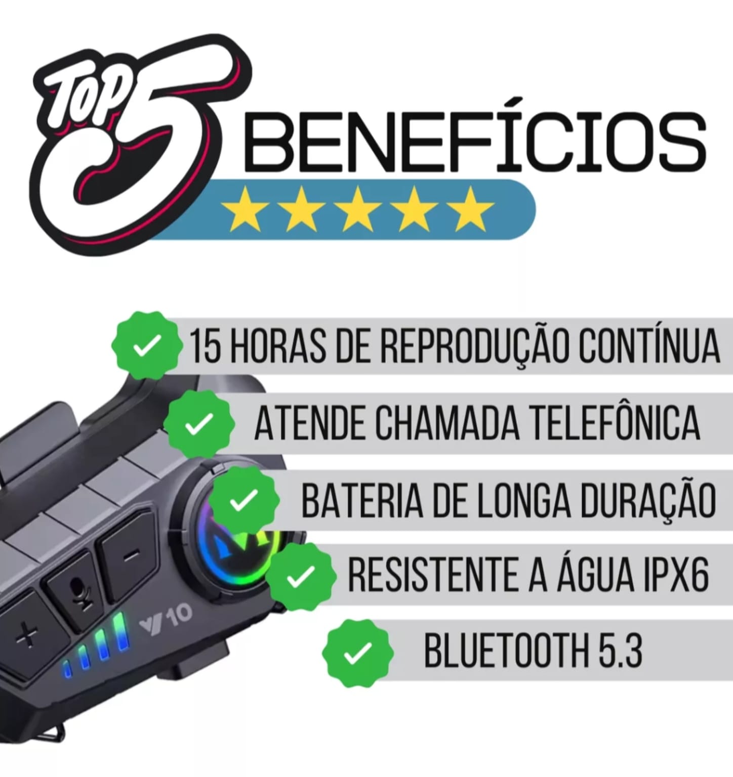 Fone Bluethoot Para Capacete