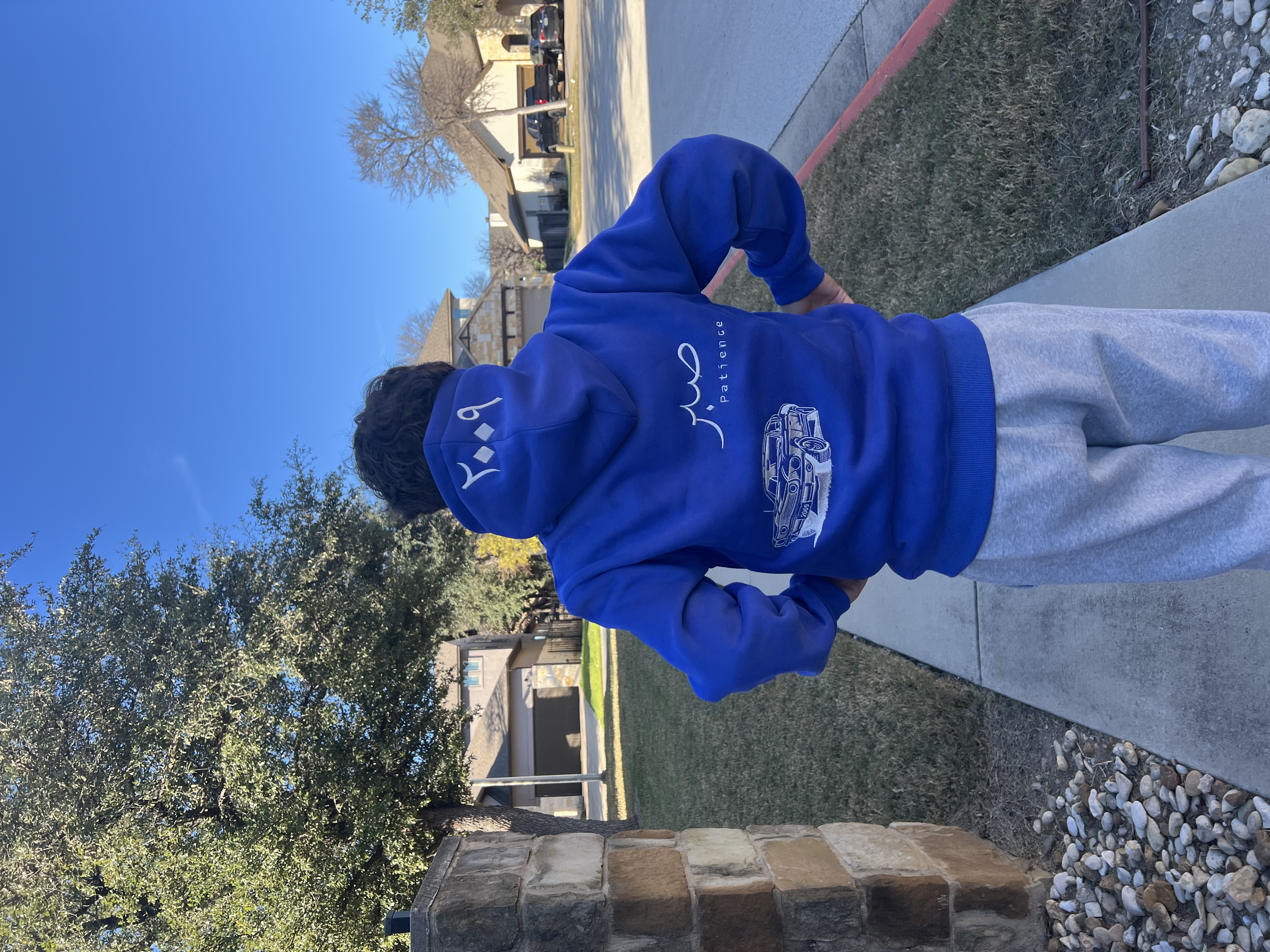 Patience Pulse Hoodie in Icy Blue