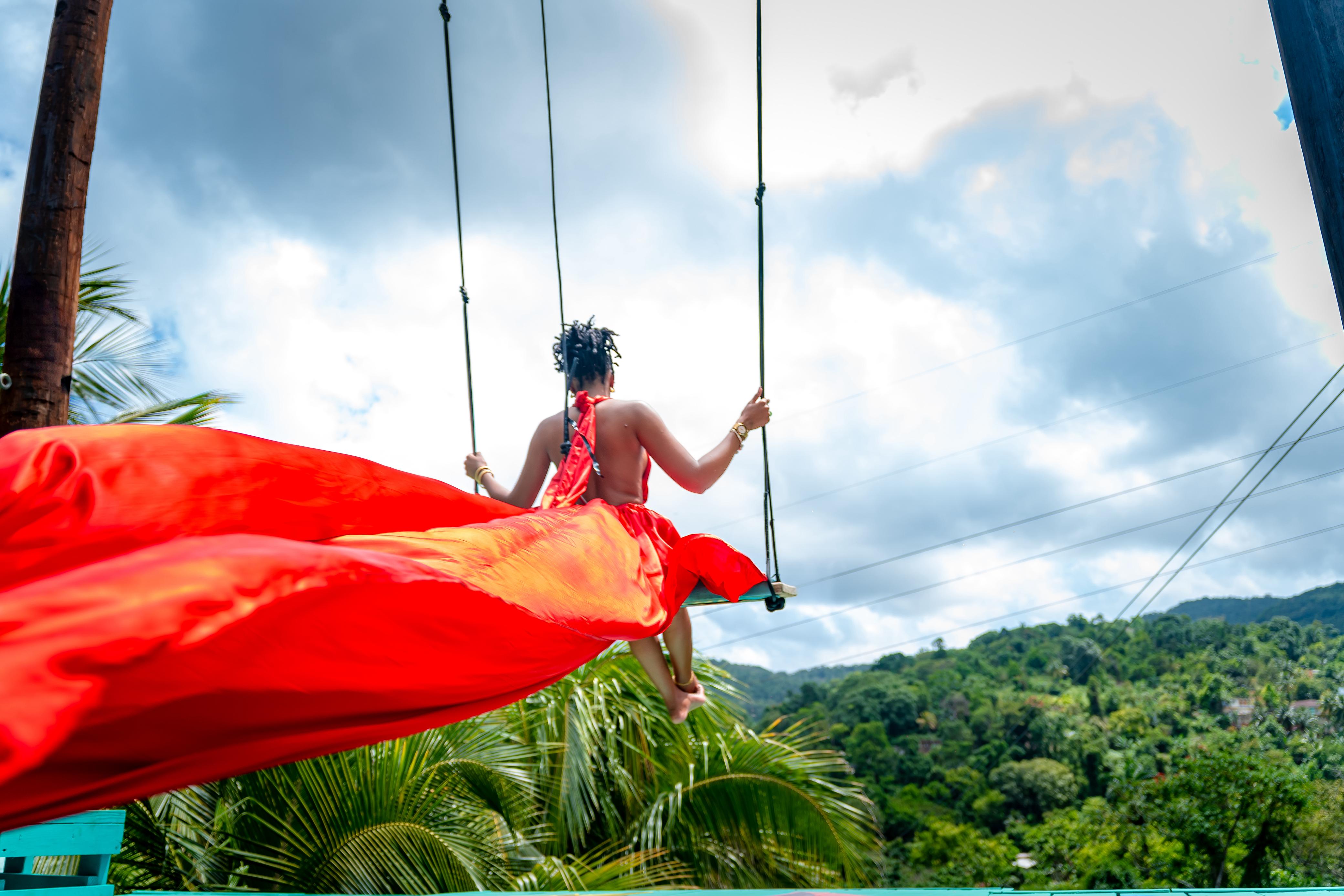 BLUE HOLE AND BALI SWING FROM OCHO RIOS WITH DRONE DRESS SHO0T