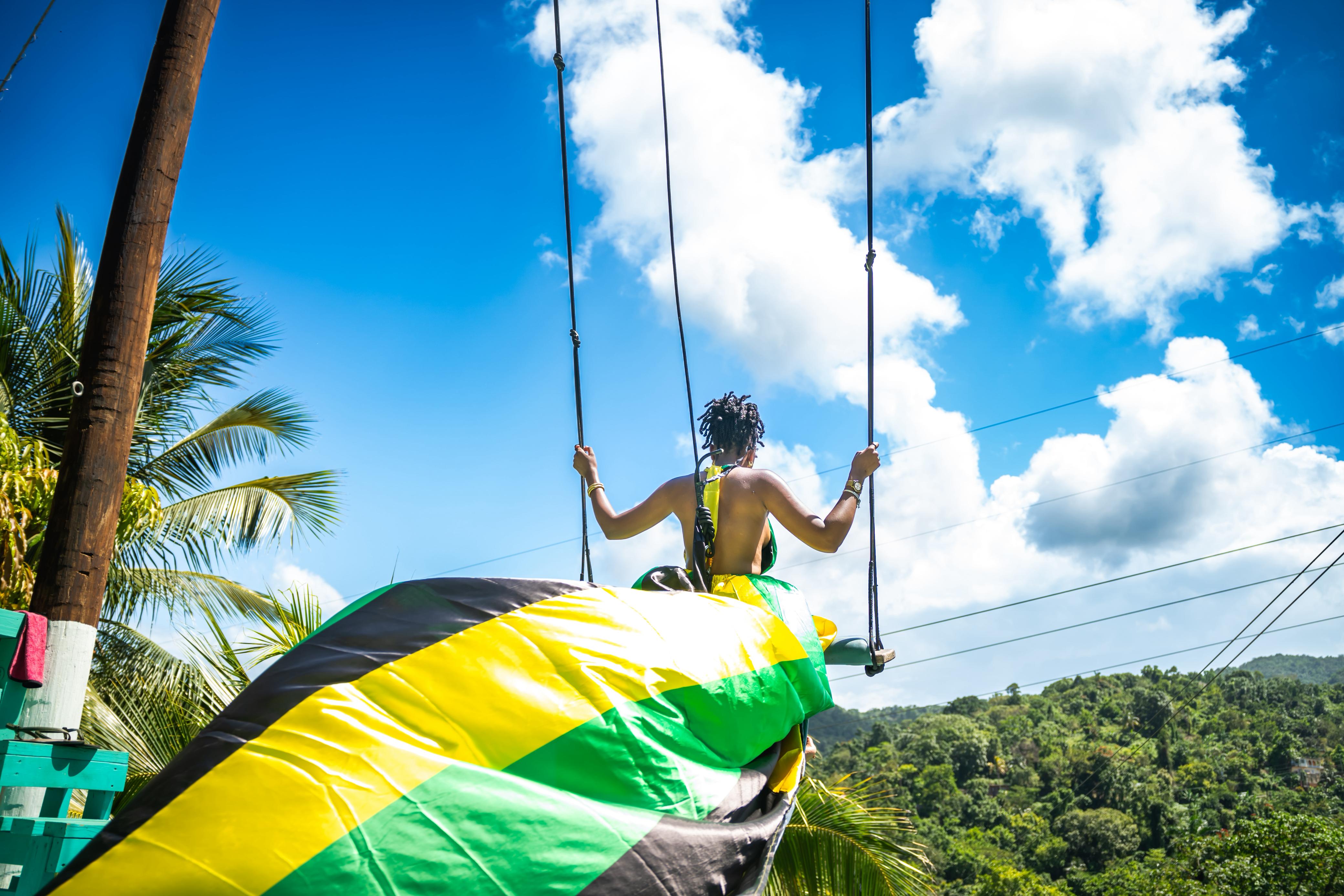 BLUE HOLE AND  BALI SWING FROM OCHO RIOS WITH DRONE  DRESS SHO0T 