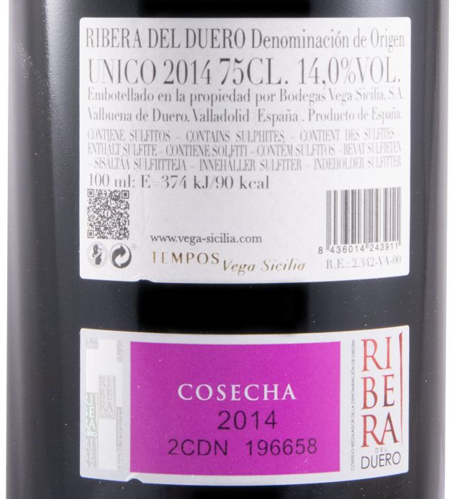 Vega Sicilia Único 2014 Ribera del Duero