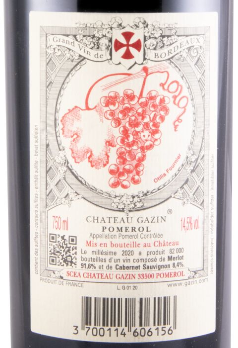 CHÂTEAU GAZIN POMEROL 2020