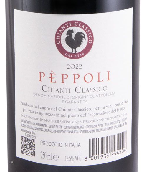 PEPPOLI 2022 CHIANTI CLASSICO ANTINORI