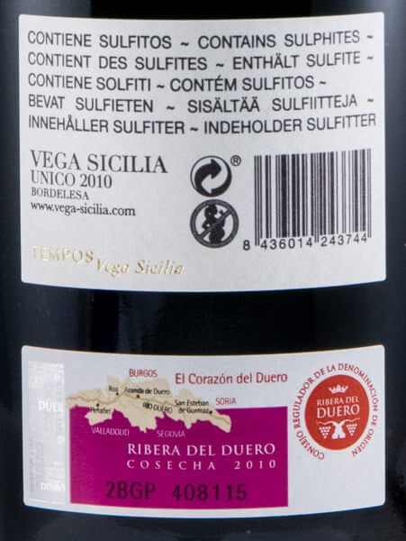 VEGA SICILIA 2010 UNICO RIBERA DEL DUERO