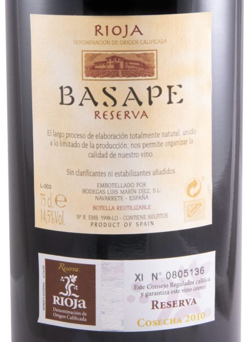 BASAPE 2010 RESERVA