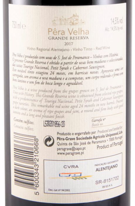 PERA VELHA 2017 GRANDE RESERVA