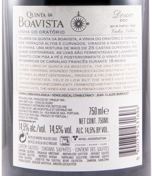 QUINTA BOAVISTA VINHA DO ORATORIO 2018
