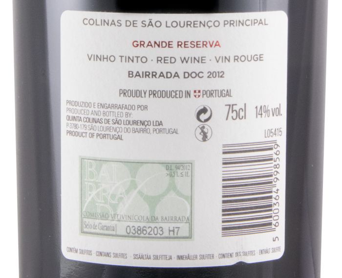  PRINCIPAL 2012 GRANDE RESERVA