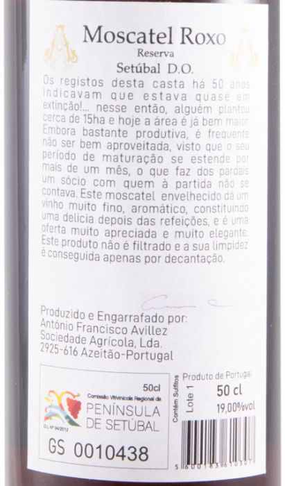 MOSCATEL ANTONIO AVILLEZ 2012 ROXO RESERVA