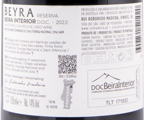 Beyra Reserva Beira Interior D.O.C. 2022 