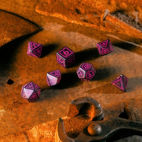 Tribal Dice Set: Pearl & Brown