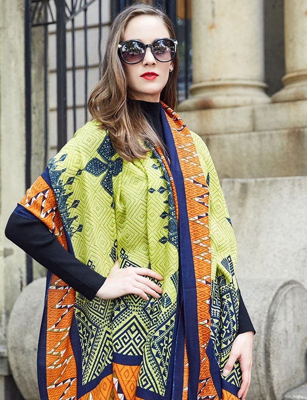 Scarflinks Luxury 100% Australian pashmina  tangerine  wool Scarves  