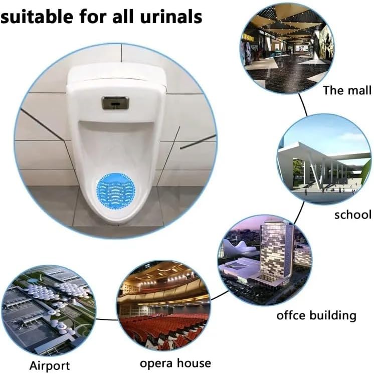 Urinal Screen Deodorizer 50 Pack,Urinal Mats Deodorizer Fresh Pads, Urinal Cakes Bulk Scented Anti-Splash, – Perfect for Schools, Bathrooms, Restrooms, Offices (Ocean Breeze/Lemon/Orange)