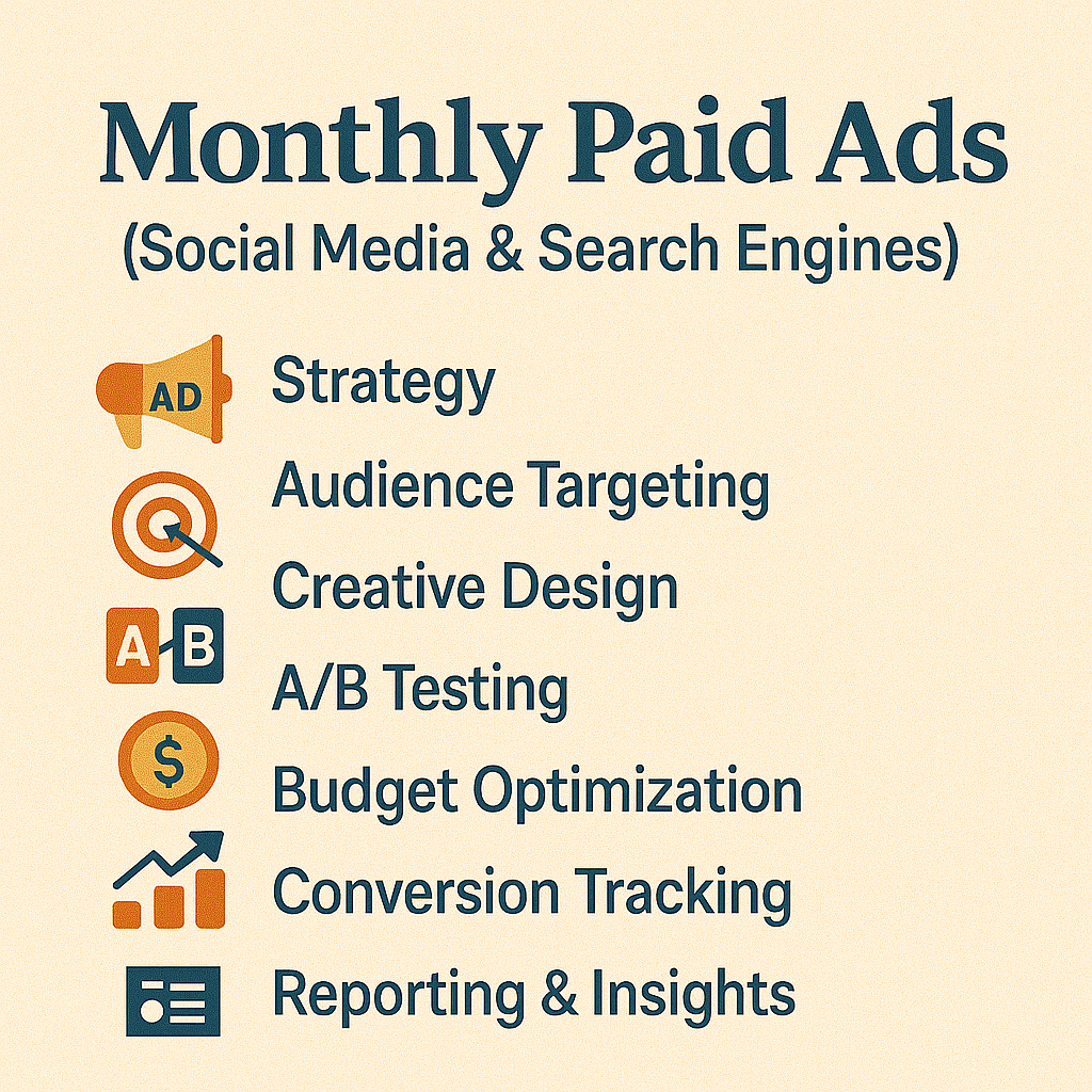 Monthly Paid Ads