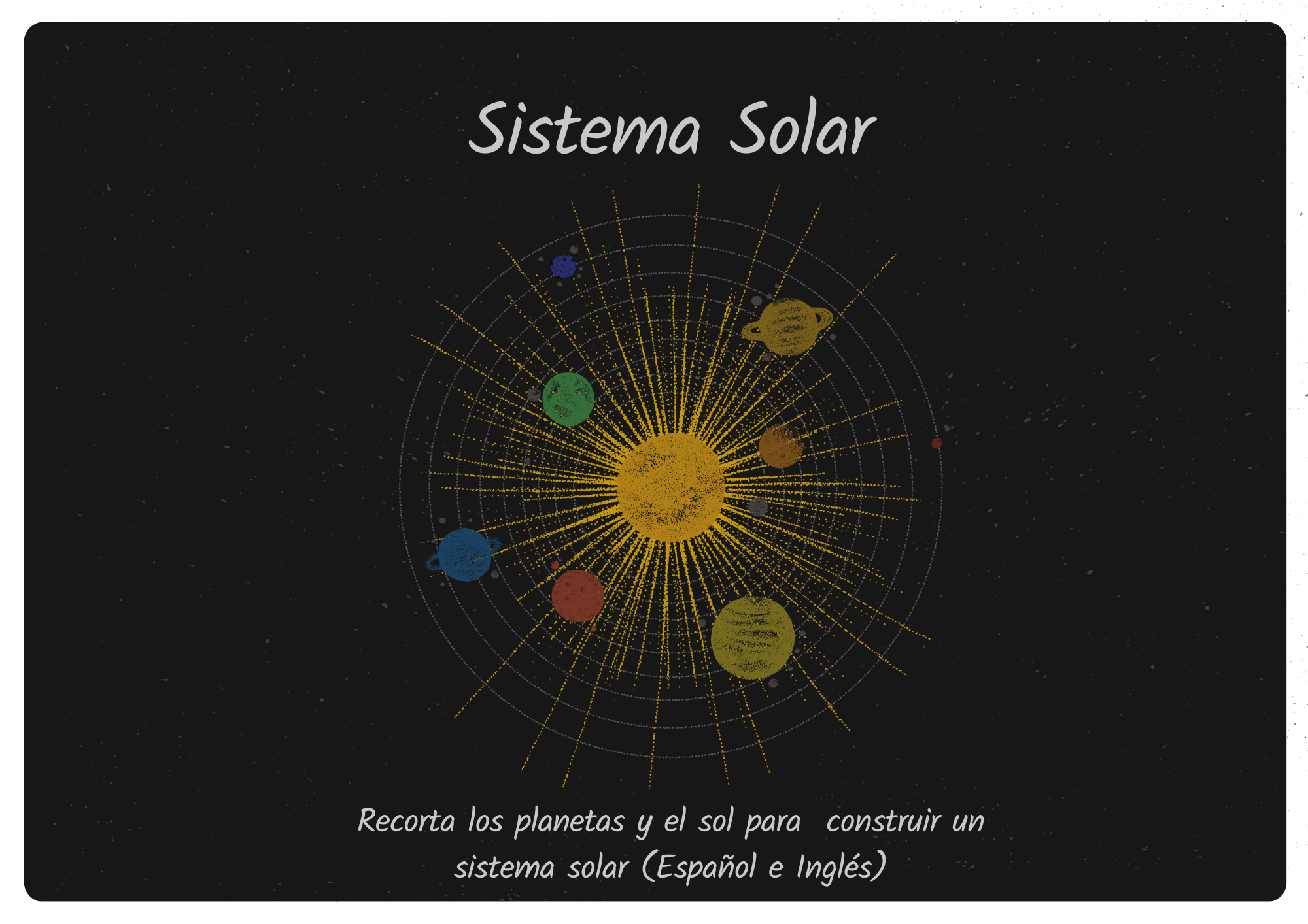 Imprimible Planetas del Sistema Solar 