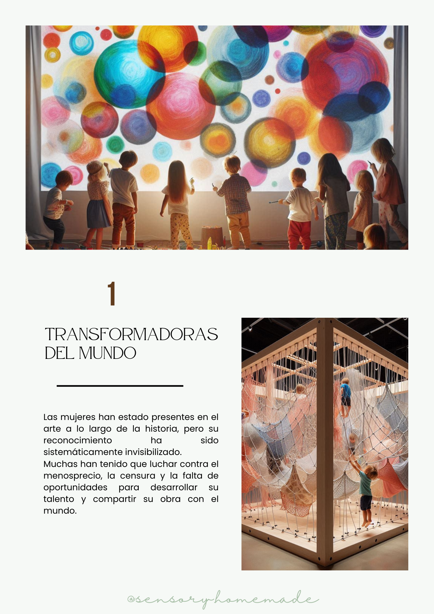 15 mujeres artistas & propuestas sensoriales artísticas