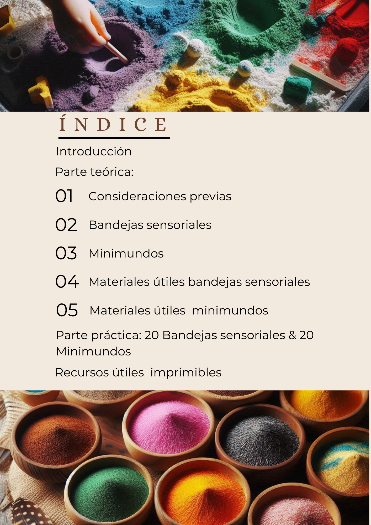 Bandejas sensoriales & Minimundos 