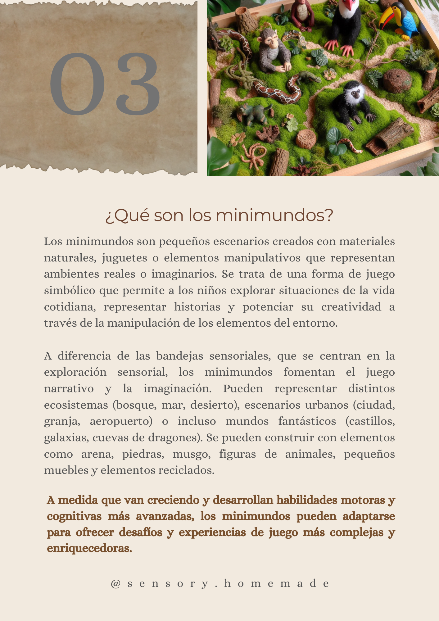 Bandejas sensoriales & Minimundos 