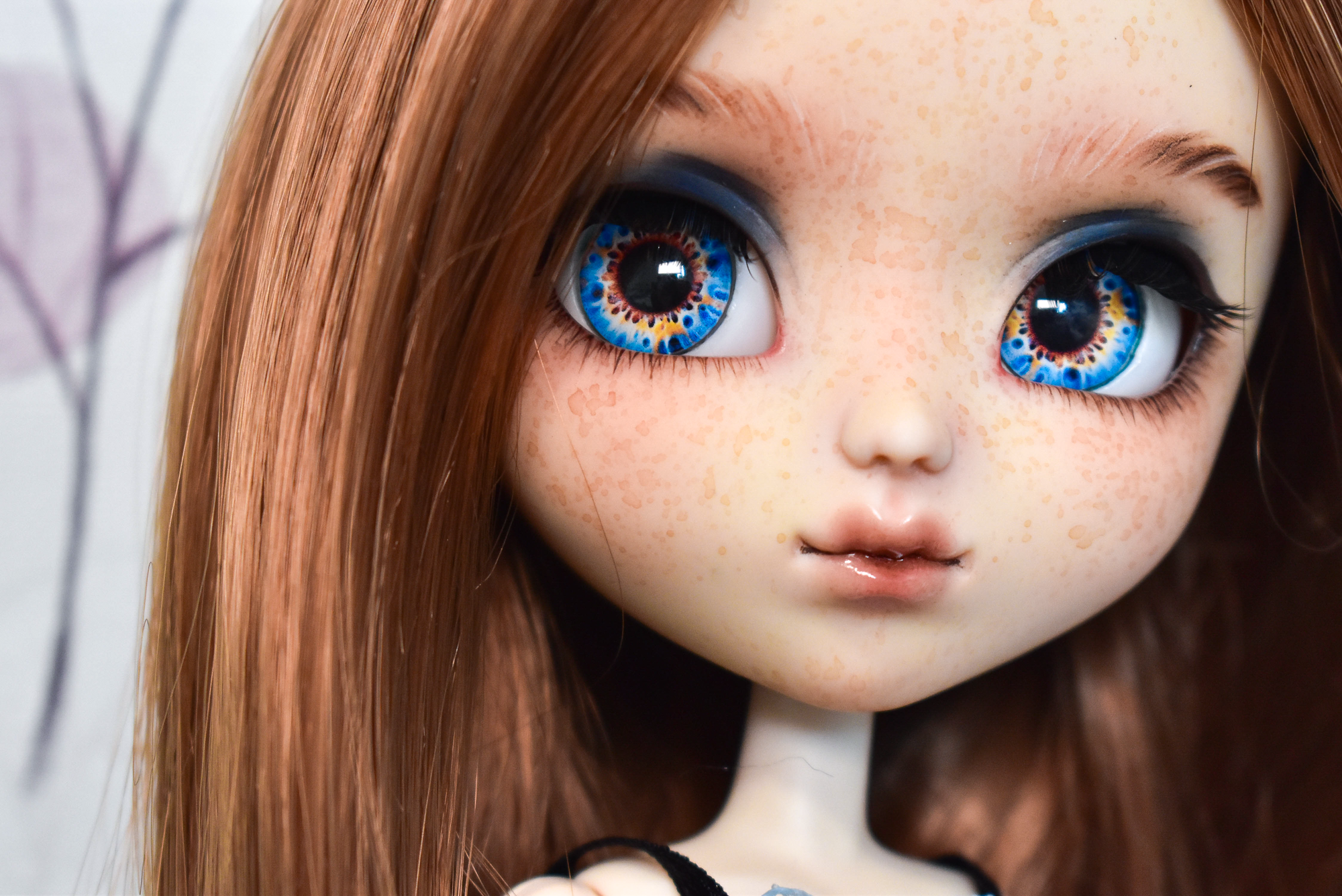 Eyechips bleu orange Paon