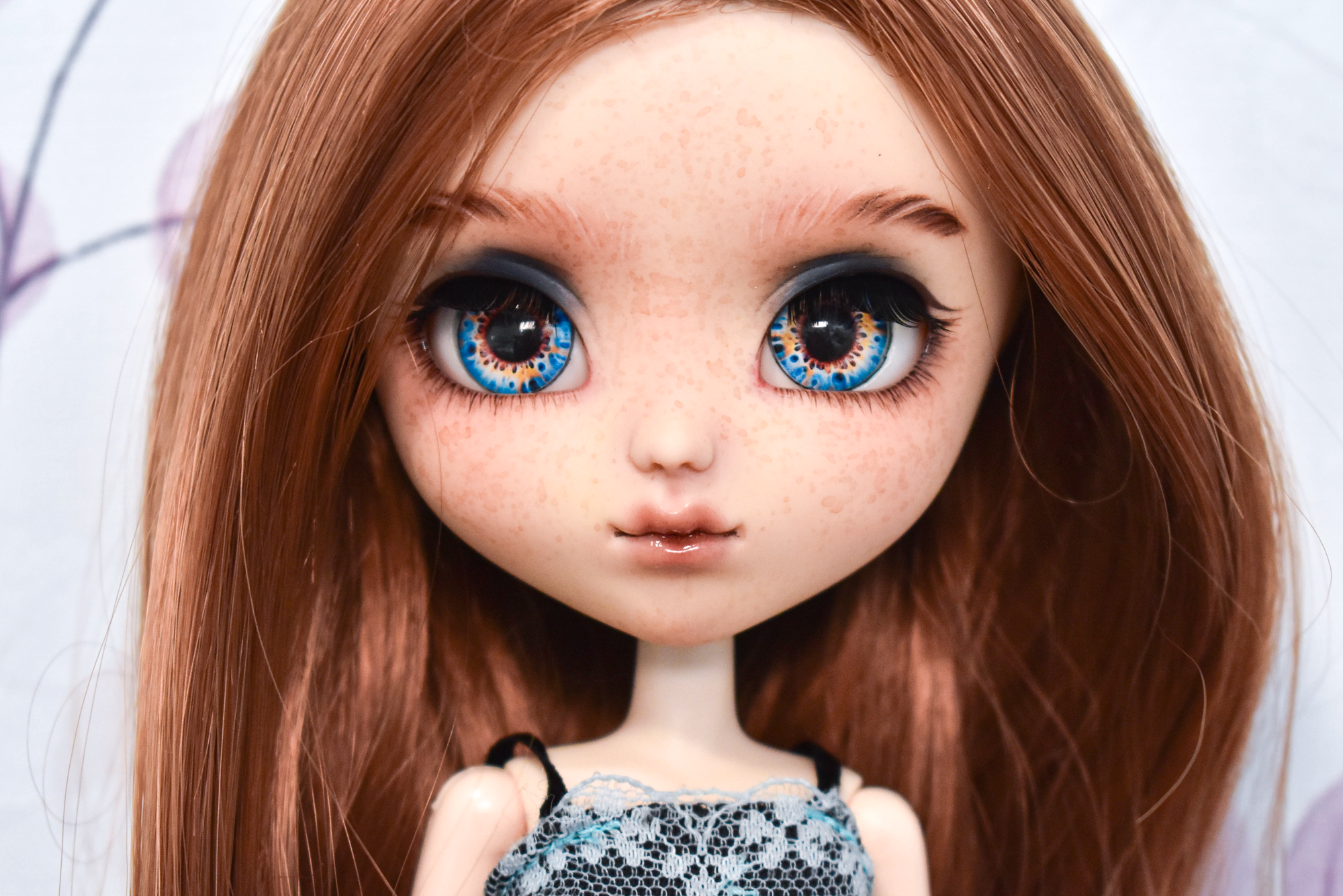Eyechips bleu orange Paon