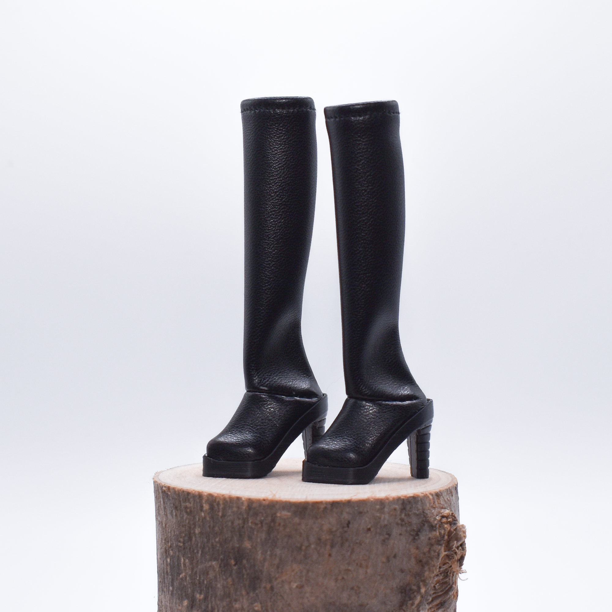 Bottes noires à talons hauts - Onyx