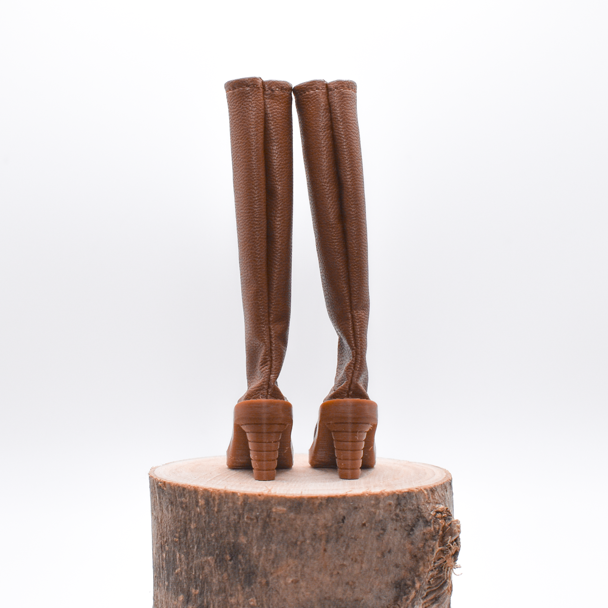 Bottes marron foncé à talons hauts - Chocolat