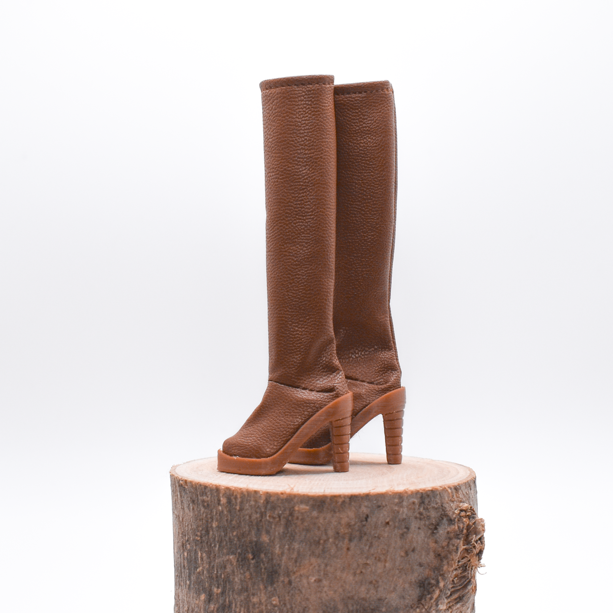 Bottes marron foncé à talons hauts - Chocolat