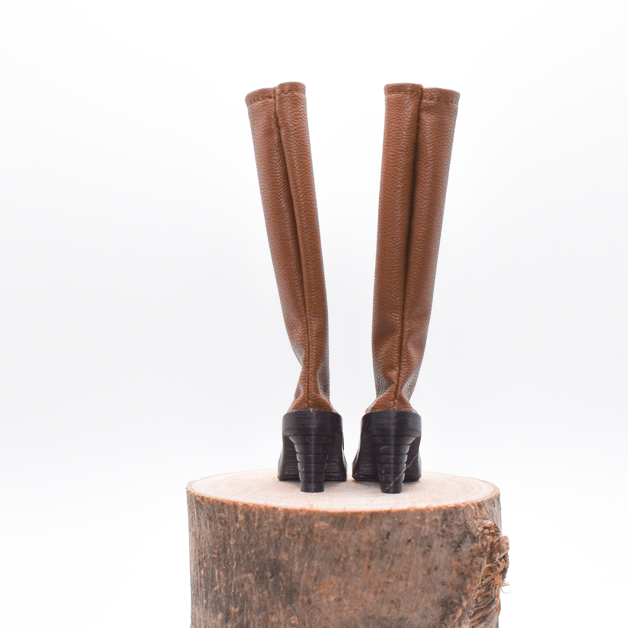 Bottes marron foncé à talons hauts - Ebène